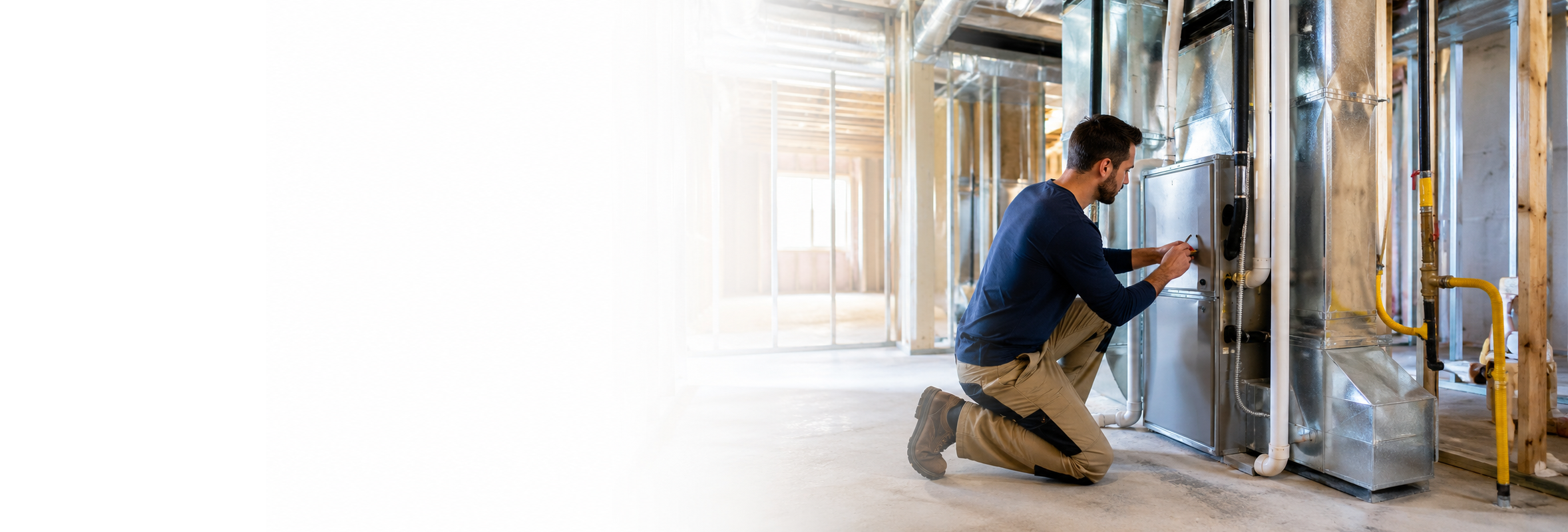 HVAC installation during new home construction
