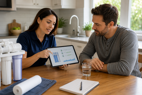Residential reverse osmosis consultation for household drinking water needs